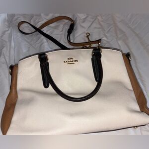 Coach Vintage Classic Margot Cream and Tan Shoulder Bag